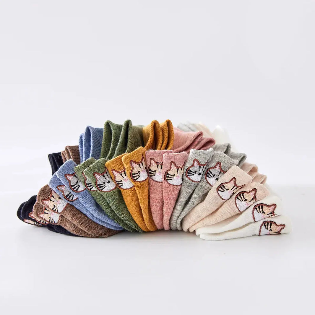 Languette Chat Moustaches - Blanc - FunkyFeets