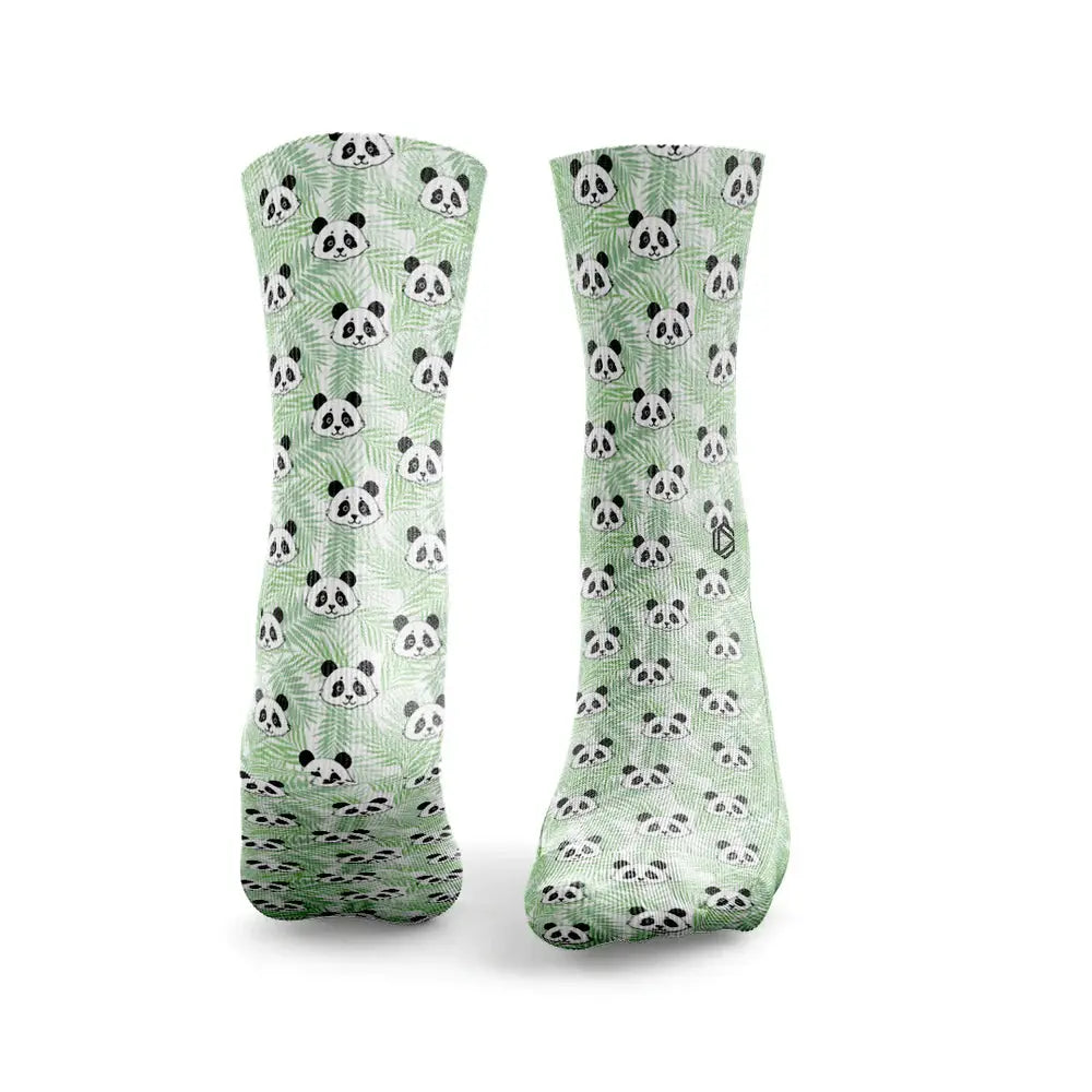 Panda Socks - Dark Green - FunkyFeets