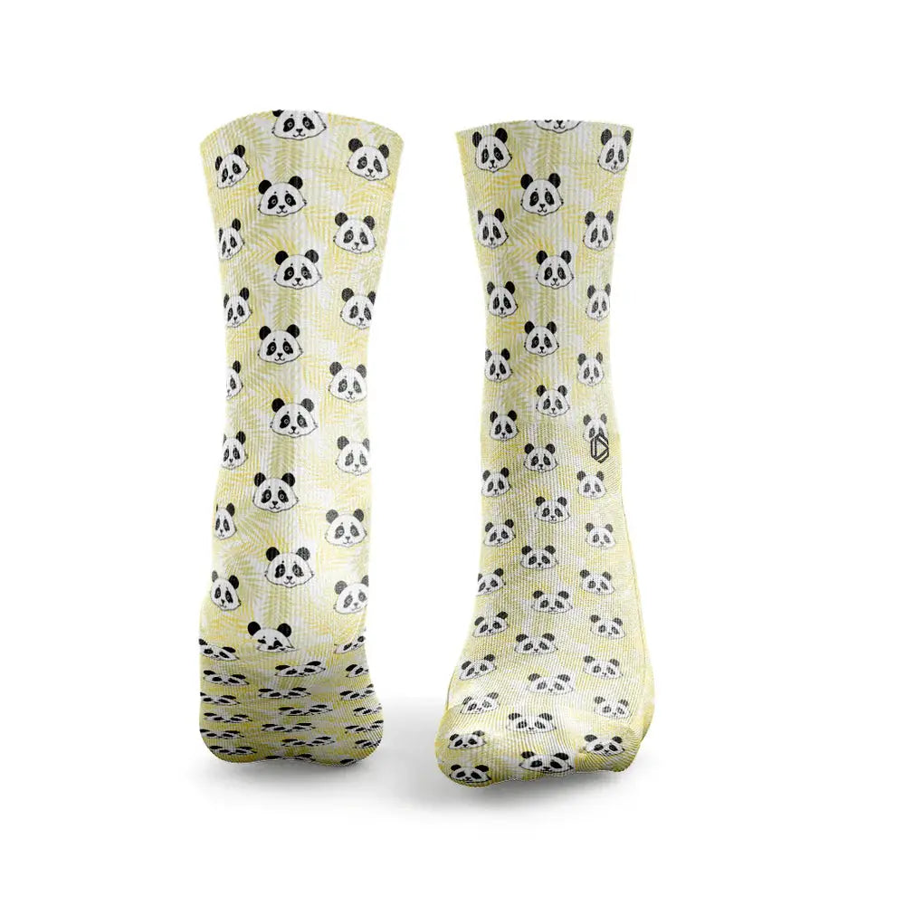 Panda Socks - Yellow - FunkyFeets