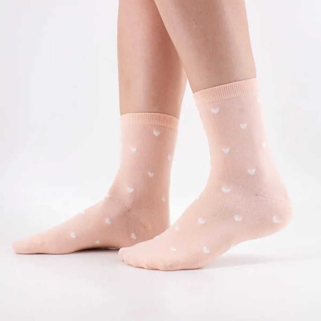 Petits Cœurs Longue - Rose - FunkyFeets