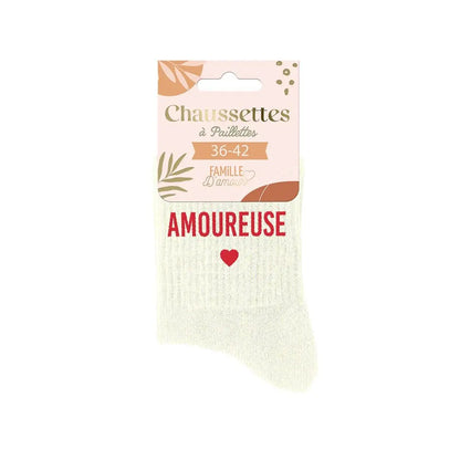 Amoureuse Chaussettes à paillettes