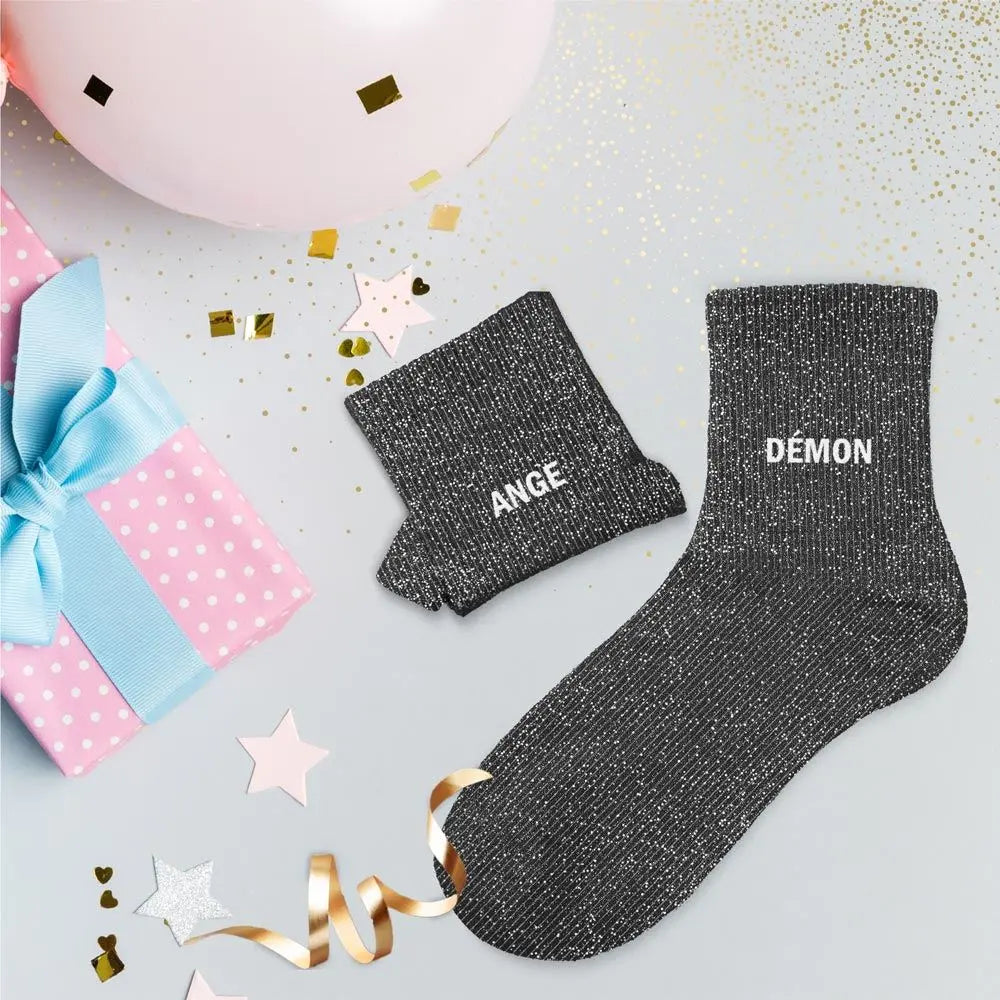 chaussettes à paillettes funky feets