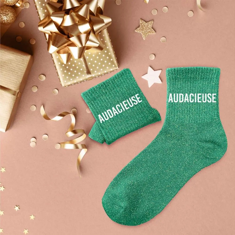 chaussettes à paillettes funky feets