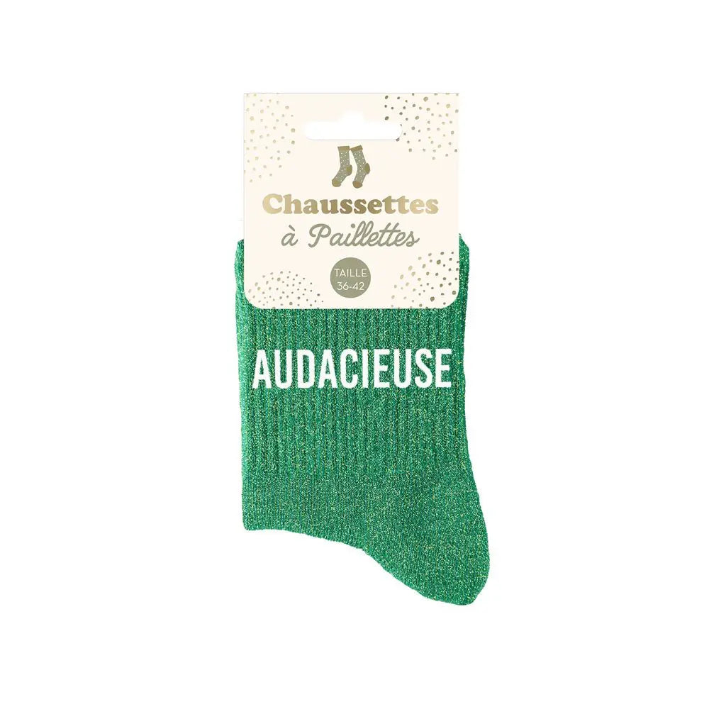 chaussettes à paillettes funky feets