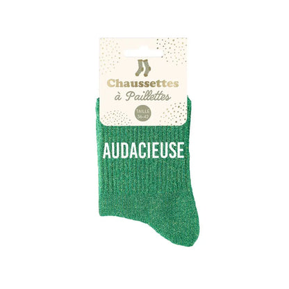 chaussettes à paillettes funky feets