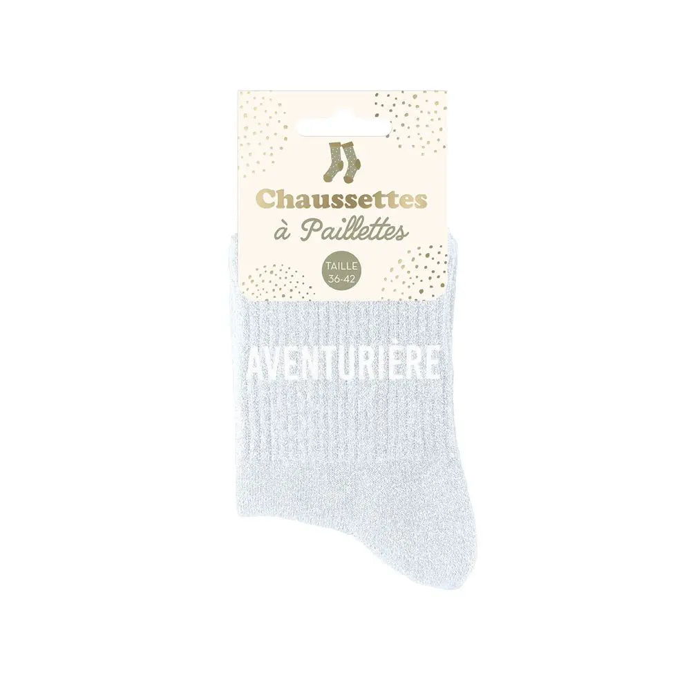 chaussettes à paillettes funky feets