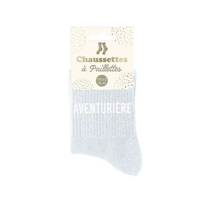 chaussettes à paillettes funky feets