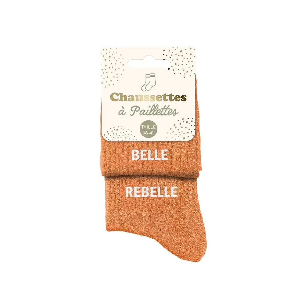 chaussettes à paillettes funky feets