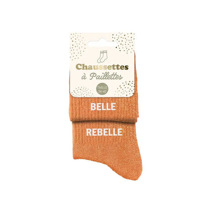 chaussettes à paillettes funky feets