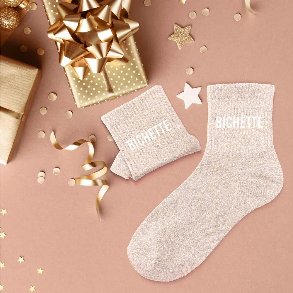 chaussettes à paillettes funky feets
