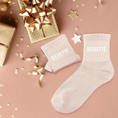chaussettes à paillettes funky feets