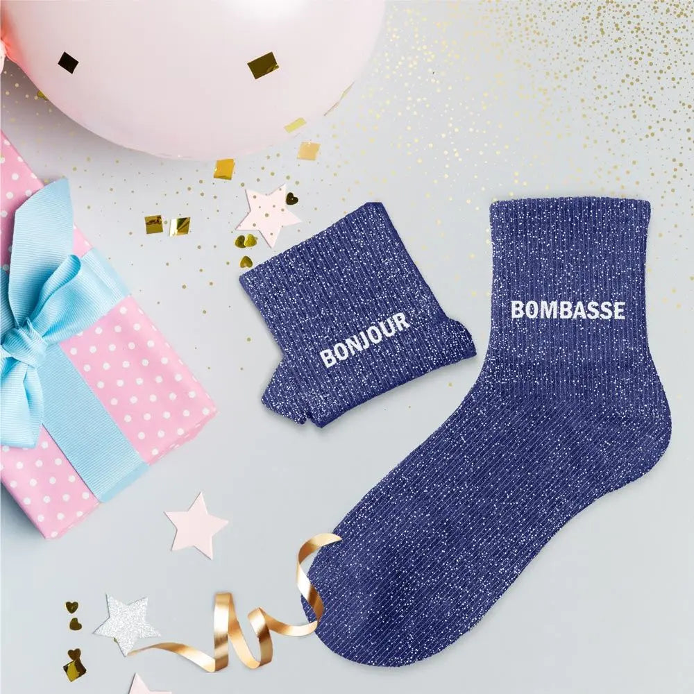 chaussettes à paillettes funky feets
