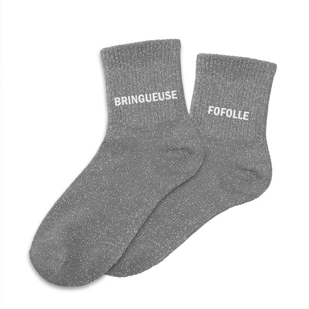 chaussettes à paillettes funky feets