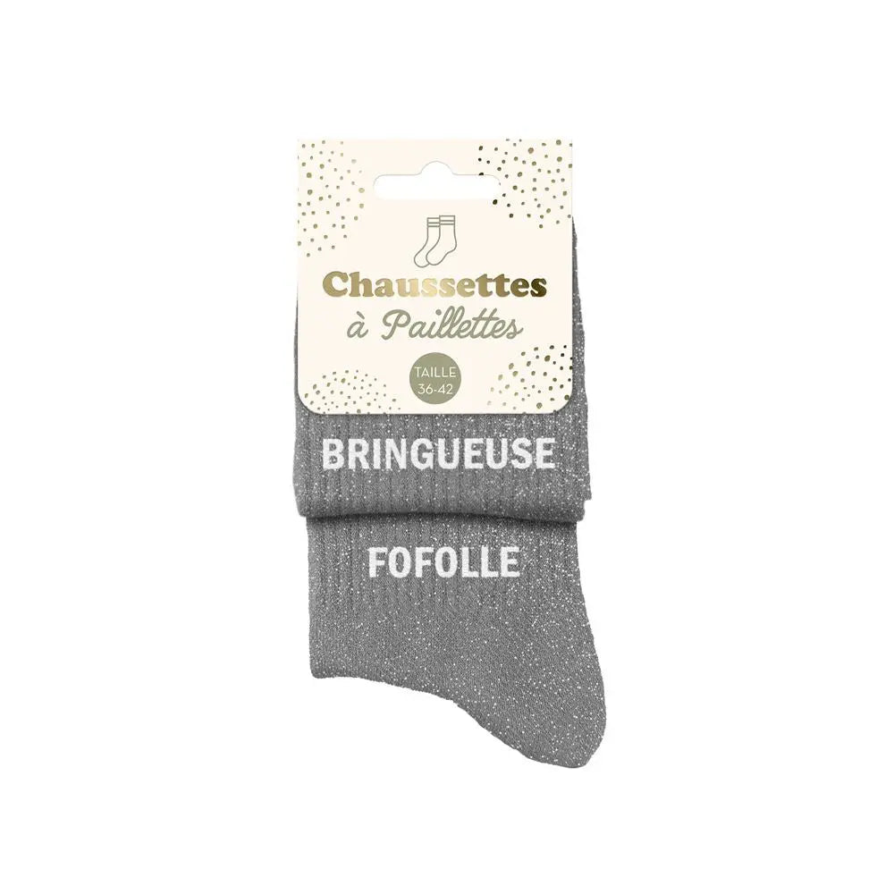 chaussettes à paillettes funky feets