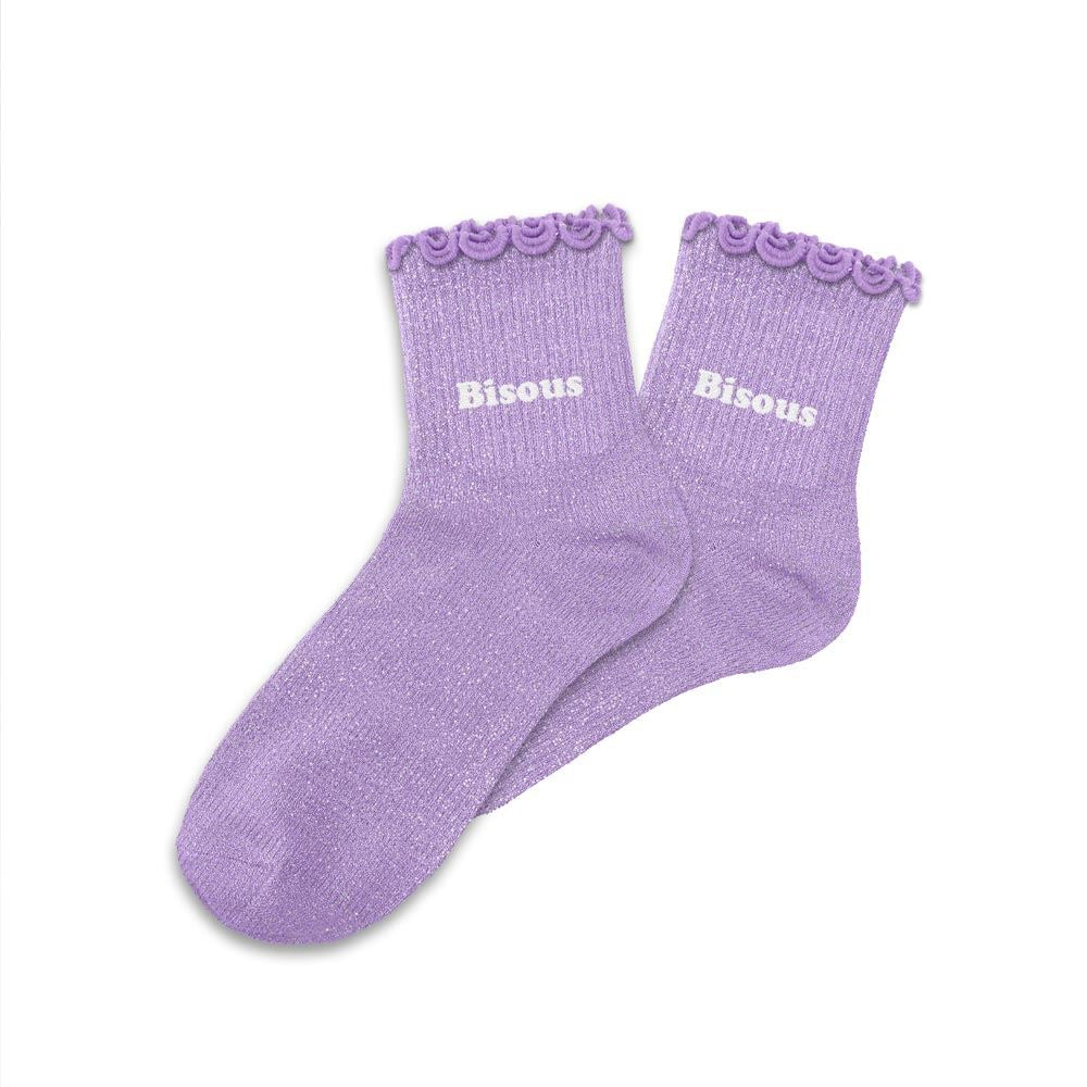 Chaussettes paillettes enfant Bisous