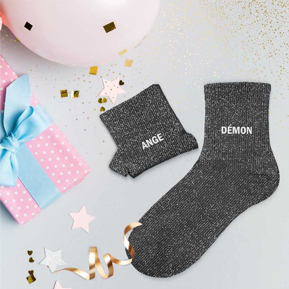 chaussettes à paillettes funky feets