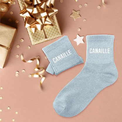 chaussettes à paillettes funky feets