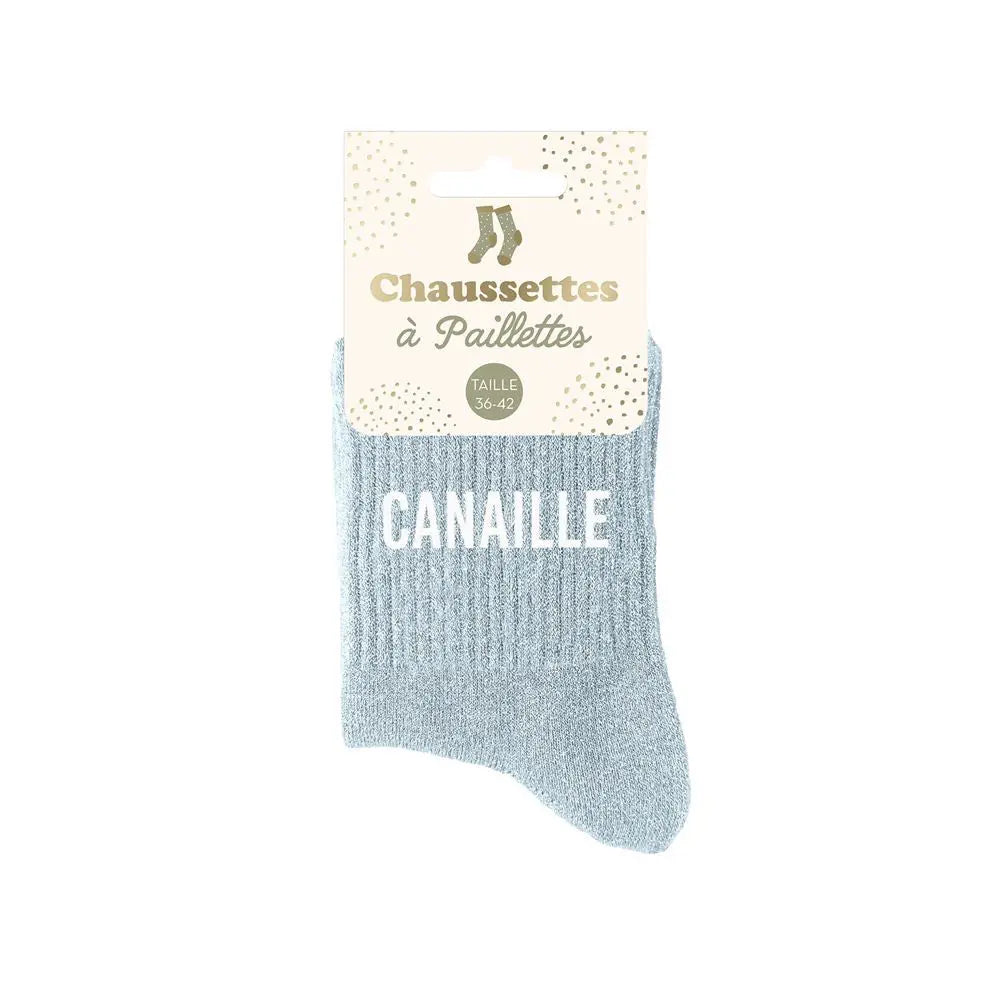 chaussettes à paillettes funky feets