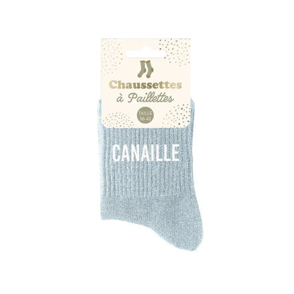 chaussettes à paillettes funky feets
