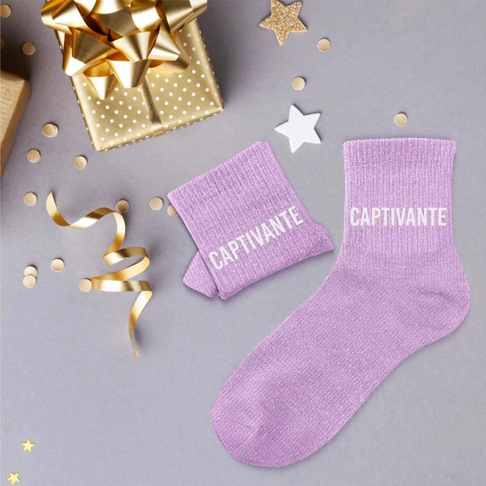 chaussettes à paillettes funky feets