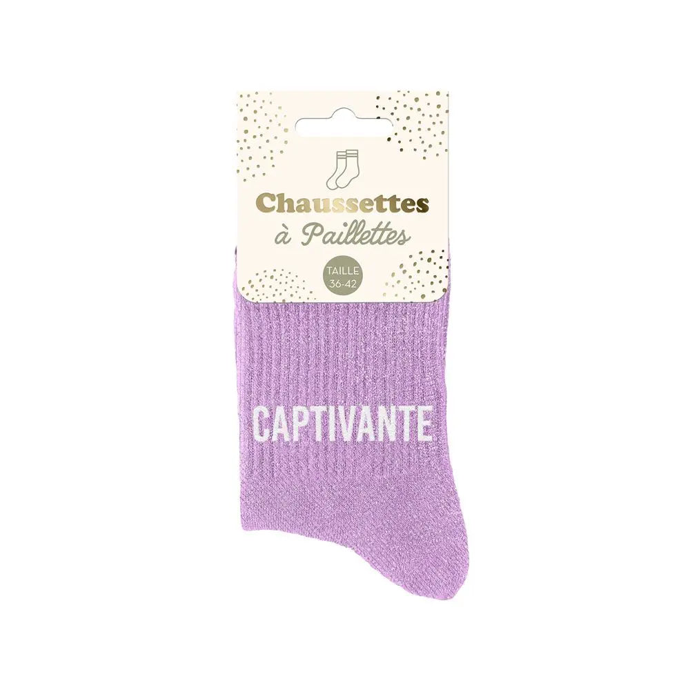 chaussettes à paillettes funky feets