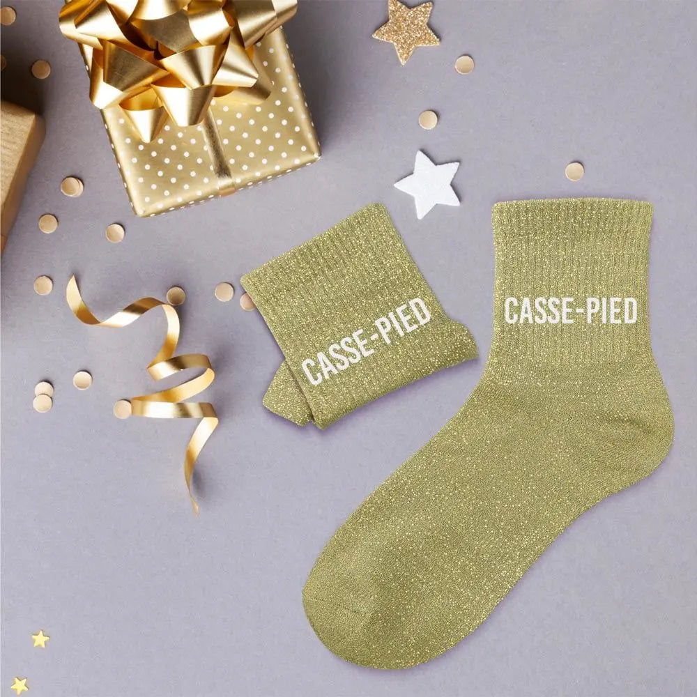 chaussettes à paillettes funky feets