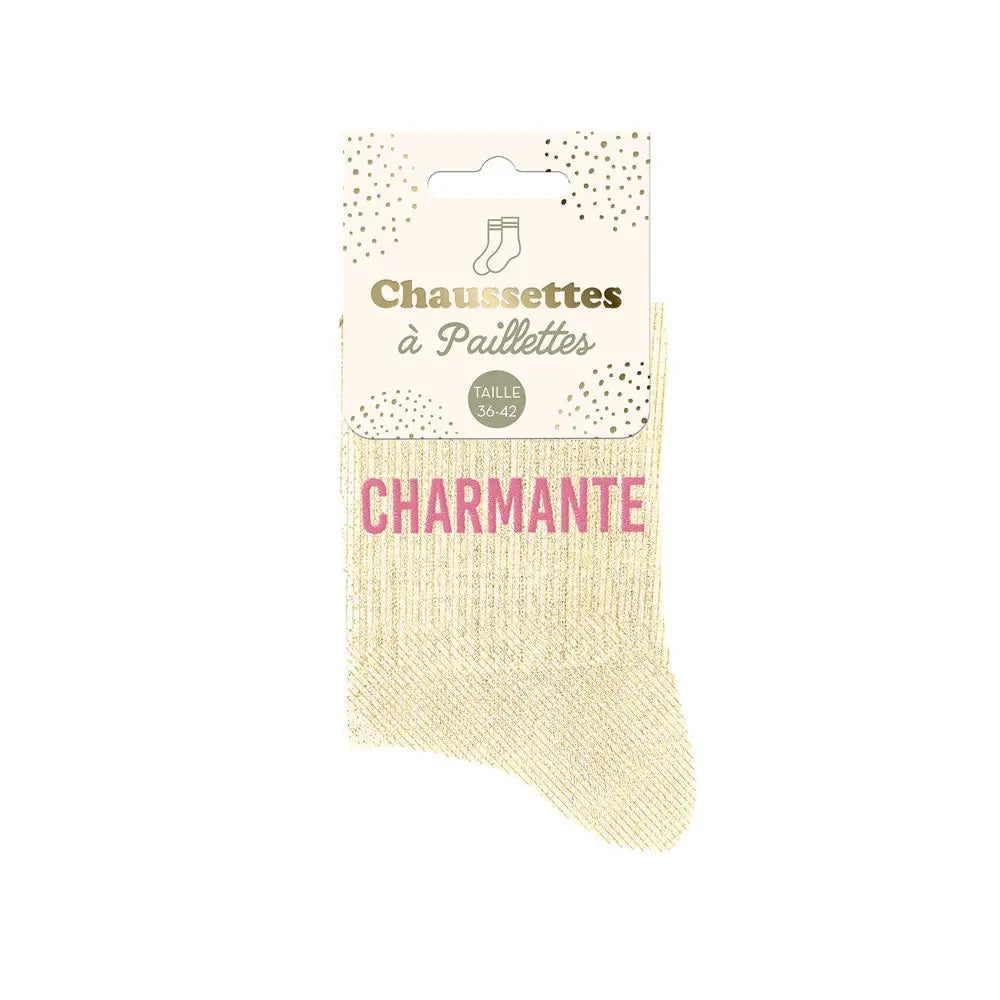 chaussettes à paillettes funky feets