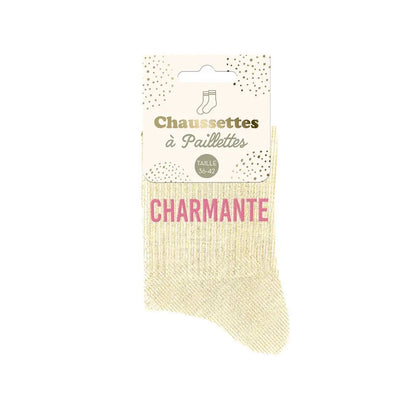 chaussettes à paillettes funky feets