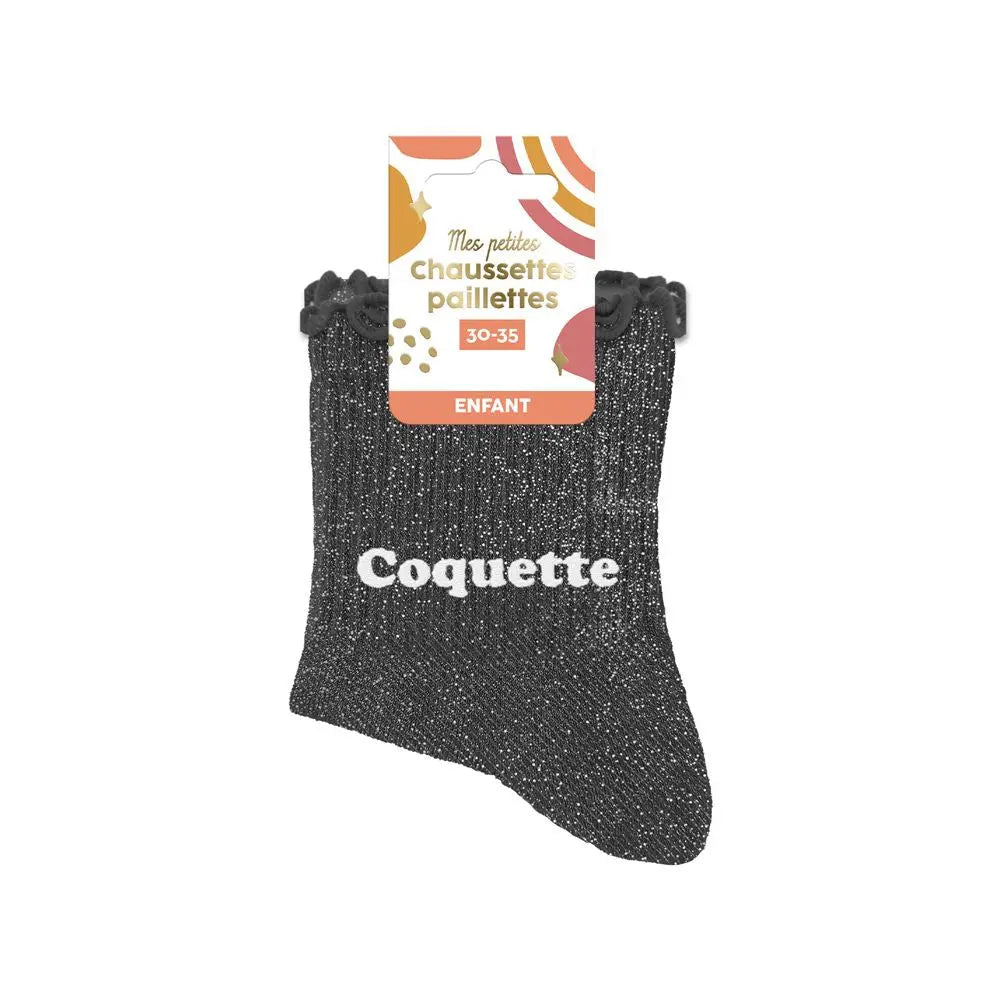 Chaussettes paillettes enfant coquette
