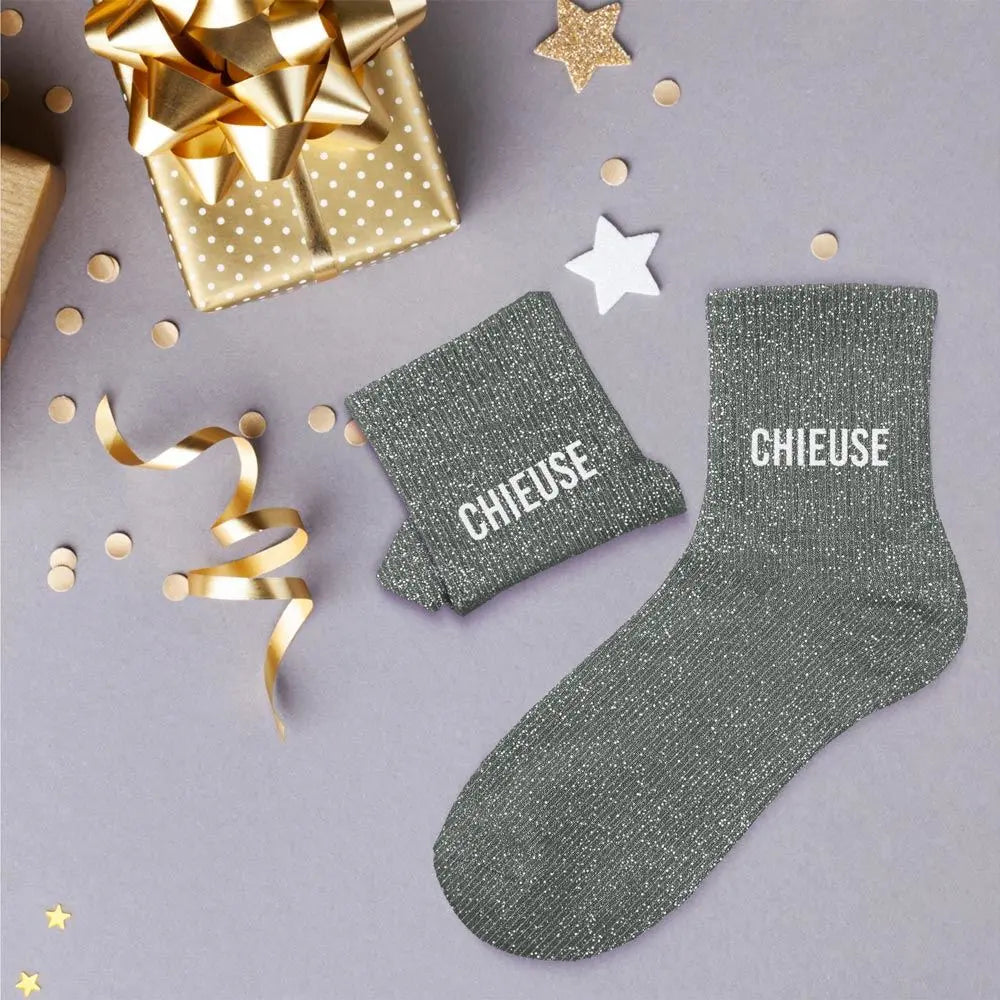Chieuse Chaussettes à paillettes