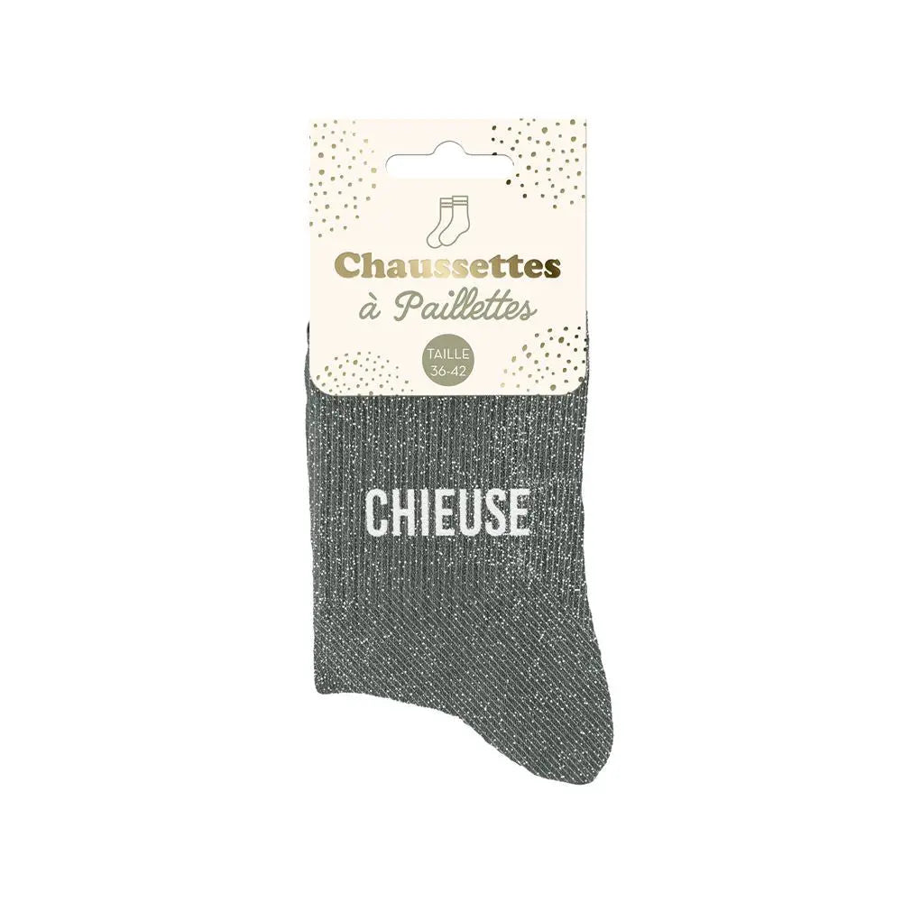 Chieuse Chaussettes à paillettes