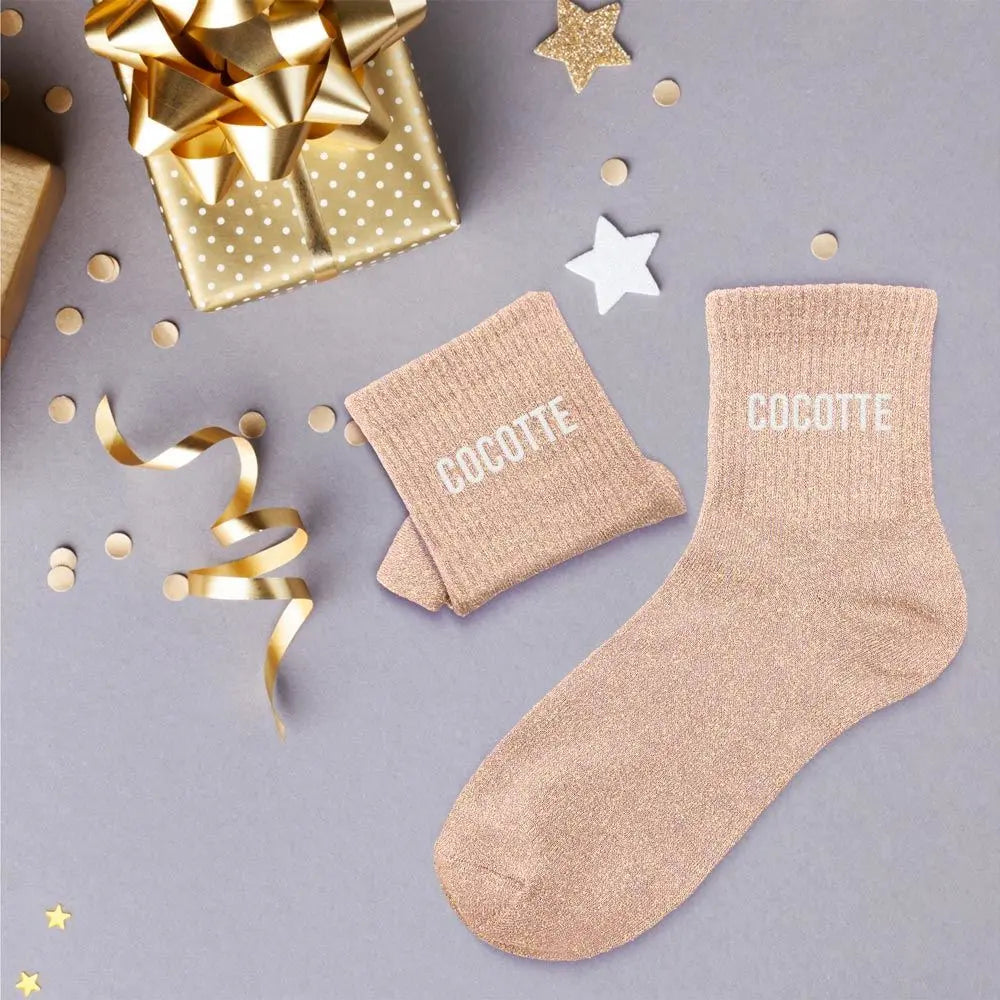 chaussettes à paillettes funky feets