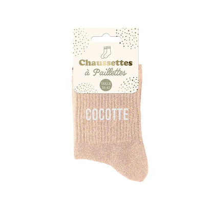 chaussettes à paillettes funky feets