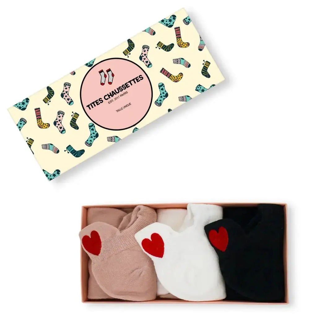 Coffret - Languette Coeur Rouge (Lot x3) - FunkyFeets