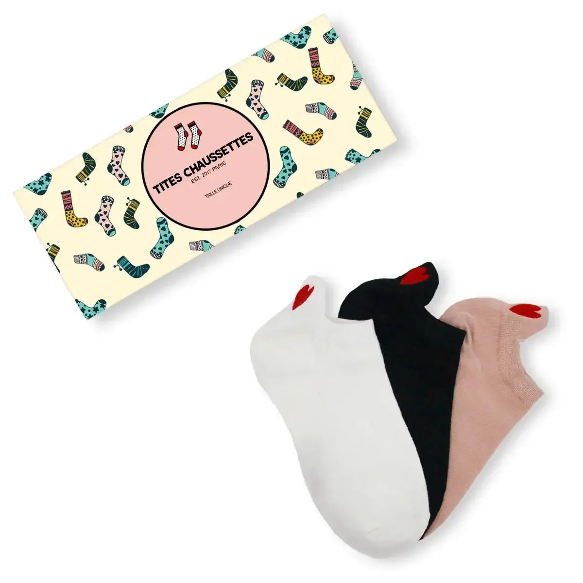 Coffret - Languette Coeur Rouge (Lot x3) - FunkyFeets