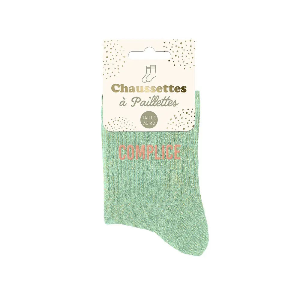 chaussettes à paillettes funky feets