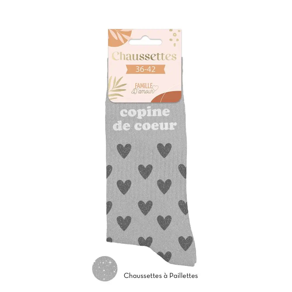 Copine de coeur Chaussettes à paillettes