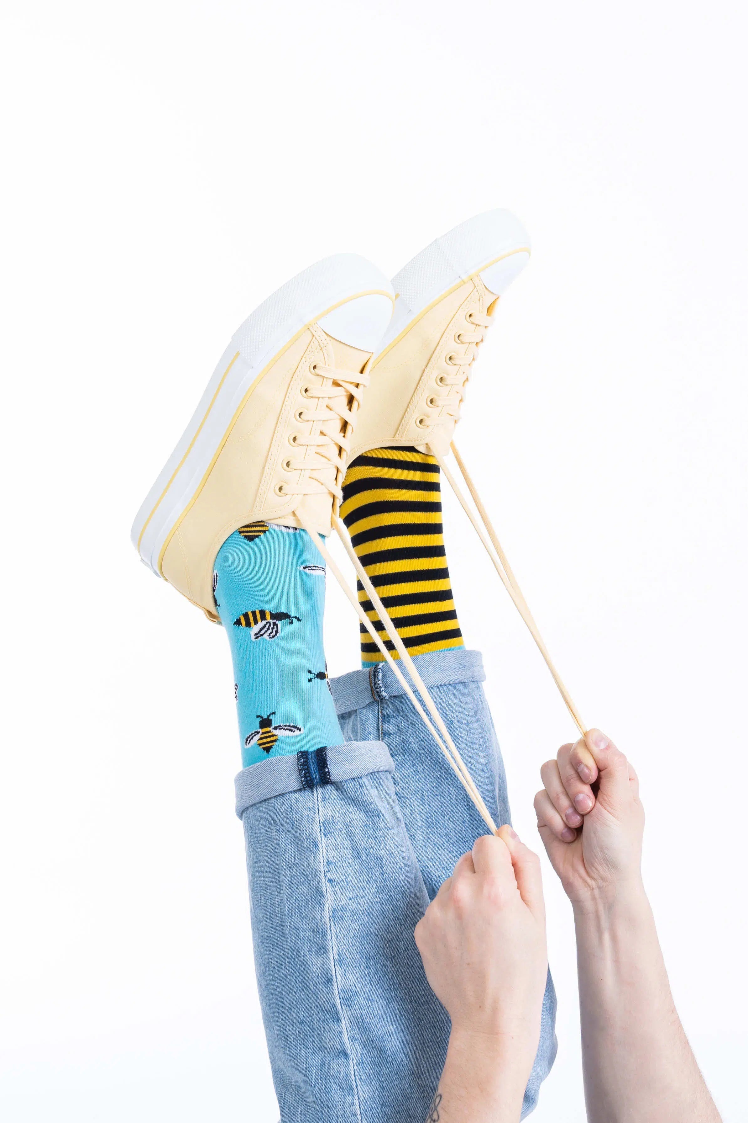 Chaussettes dépareillées Many Manorning Bee Bee - FunkyFeets
