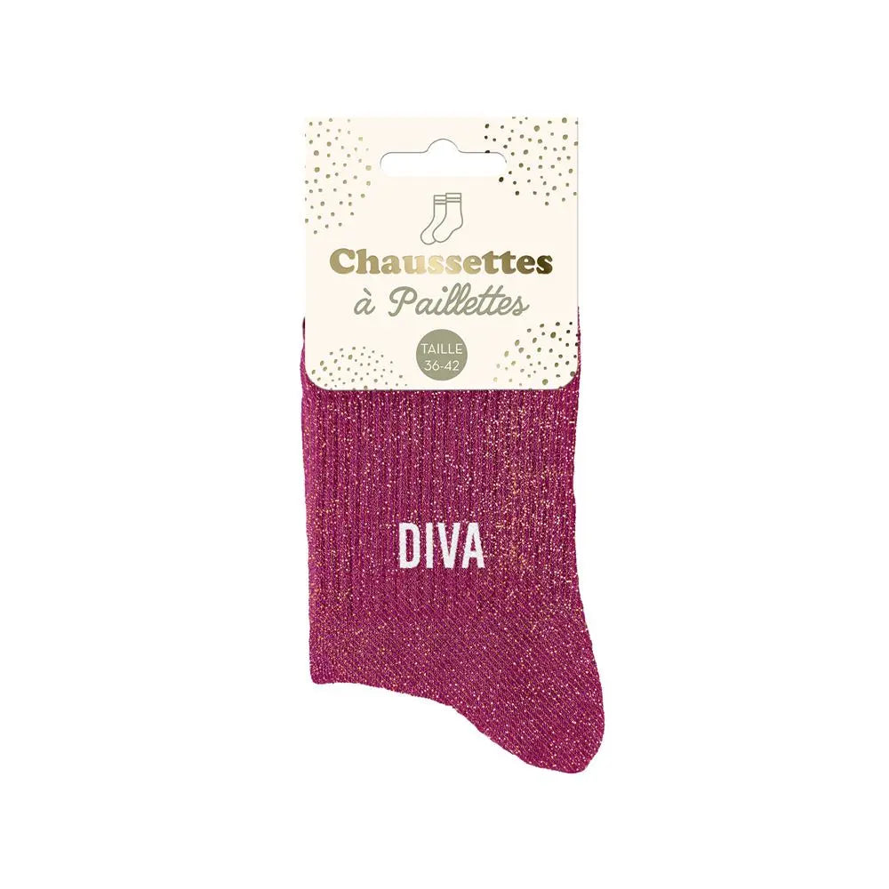 chaussettes à paillettes funky feets
