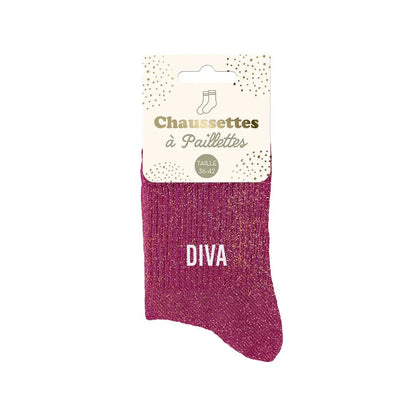 chaussettes à paillettes funky feets