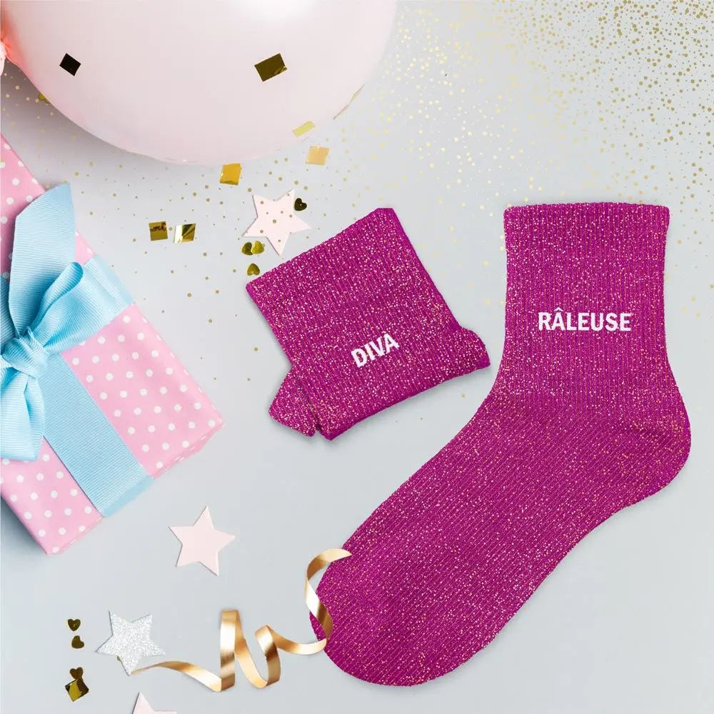 chaussettes à paillettes funky feets
