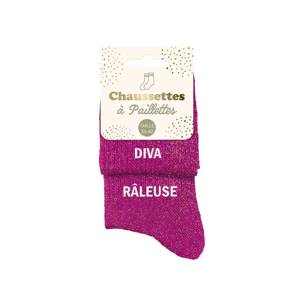 chaussettes à paillettes funky feets