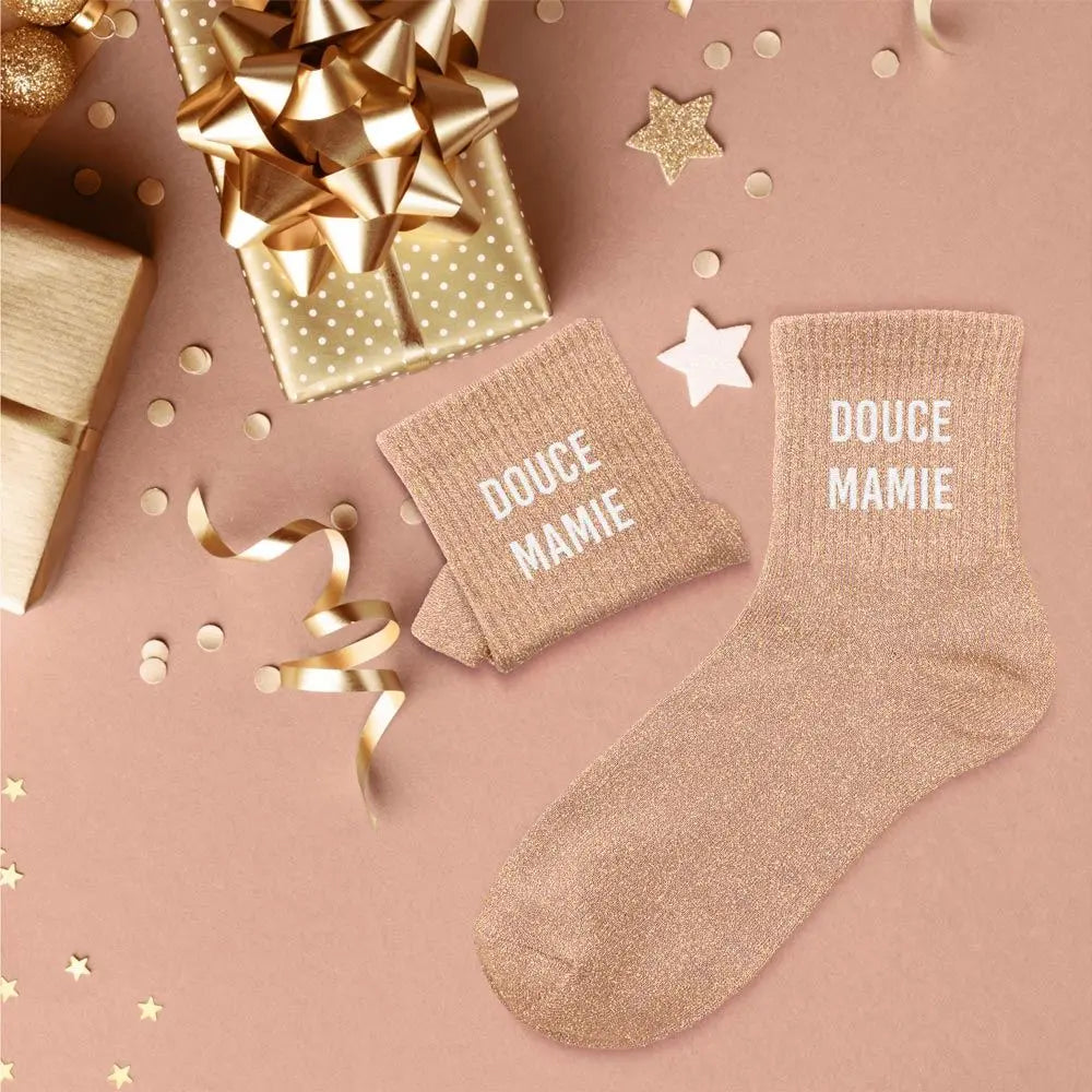 Douce Mamie Chaussettes à paillettes