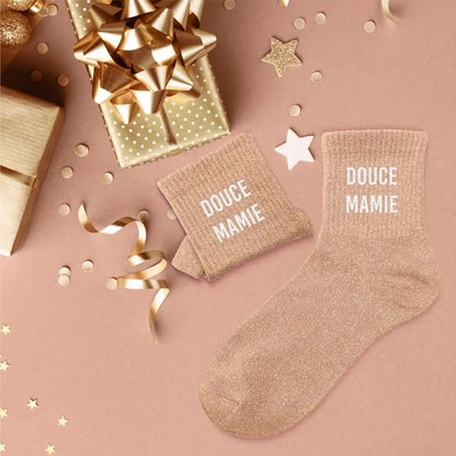 Douce Mamie Chaussettes à paillettes