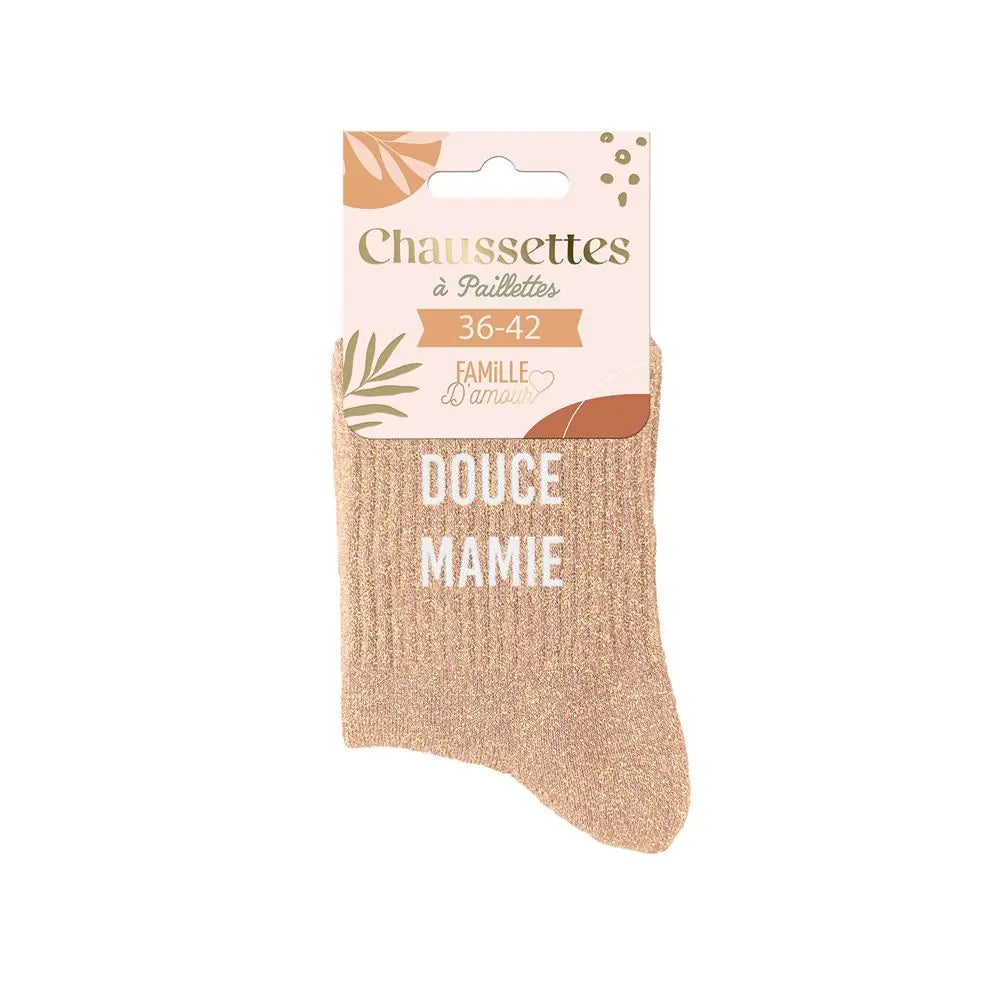 Douce Mamie Chaussettes à paillettes