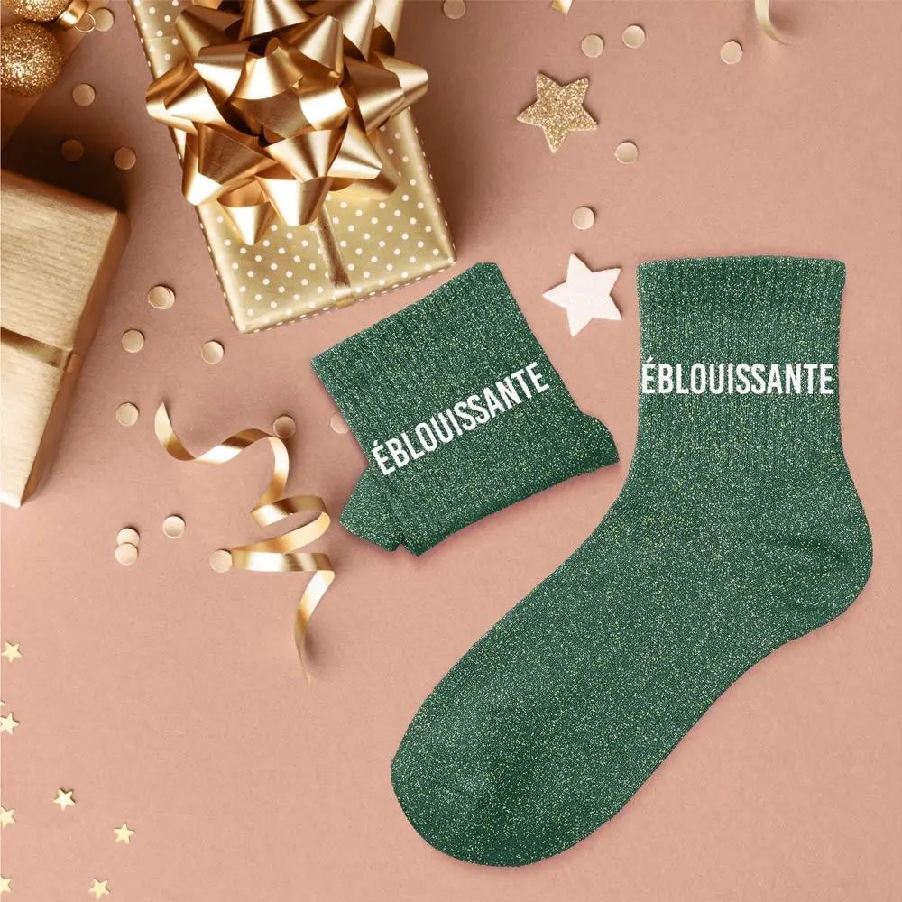 chaussettes à paillettes funky feets