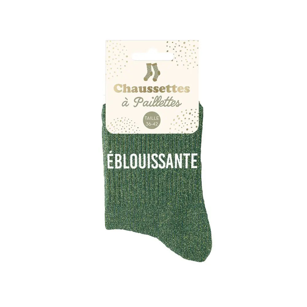 chaussettes à paillettes funky feets