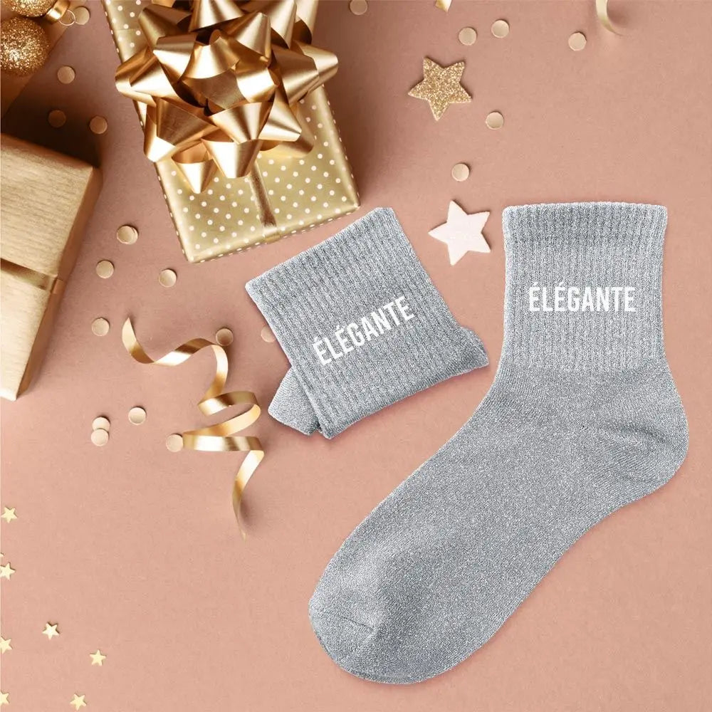 chaussettes à paillettes funky feets