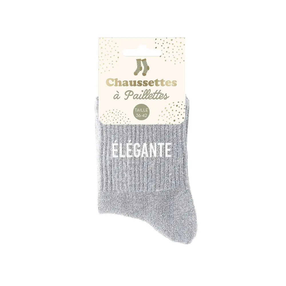 chaussettes à paillettes funky feets