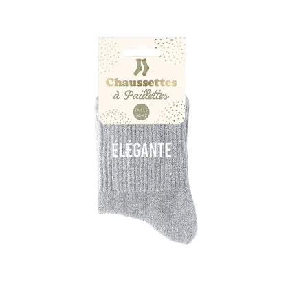 chaussettes à paillettes funky feets